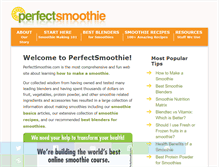 Tablet Screenshot of perfectsmoothie.com